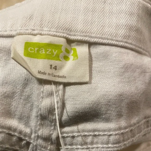 Girls Crazy 8 White Jean Shorts - Picture 3 of 3